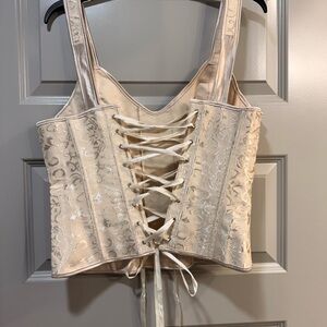 Elegant Lace-Up Corset Top